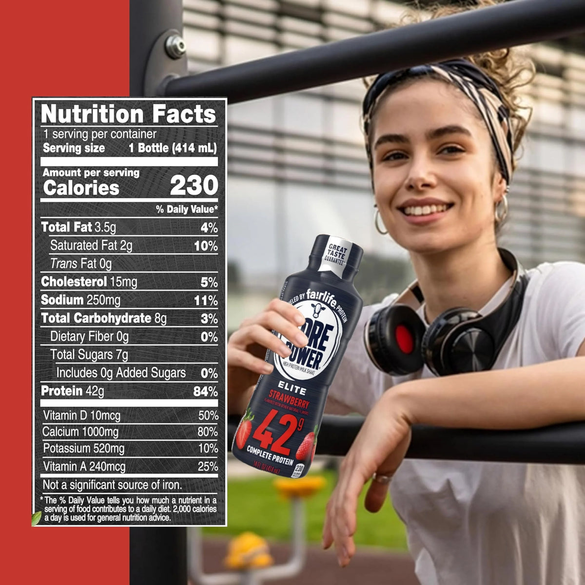 2026 Core Power Fairlife Elite 42g High Protein Milk Shake - Kosher, Strawberry Protein Shake for Workout Recovery - 14 Fl Oz Pack of 12 & Multi-Purpose Key Chain