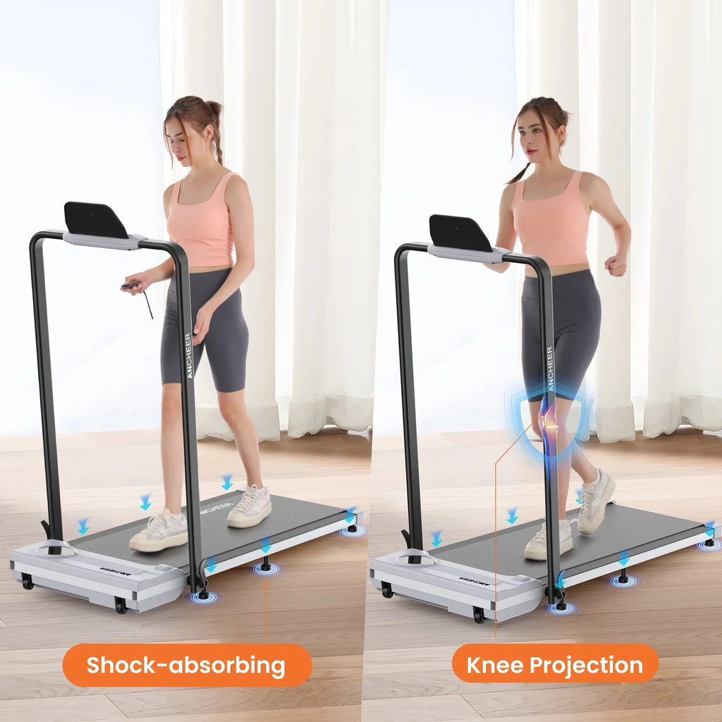 2026 NewANCHEER Portable Folding Walking Pad 300lb, 7.5 MPH Under Desk Treadmill with Remote Control & LED Display,2 in 1 Walking Pad Treadmill for Home/Office/Exercise(Pink)