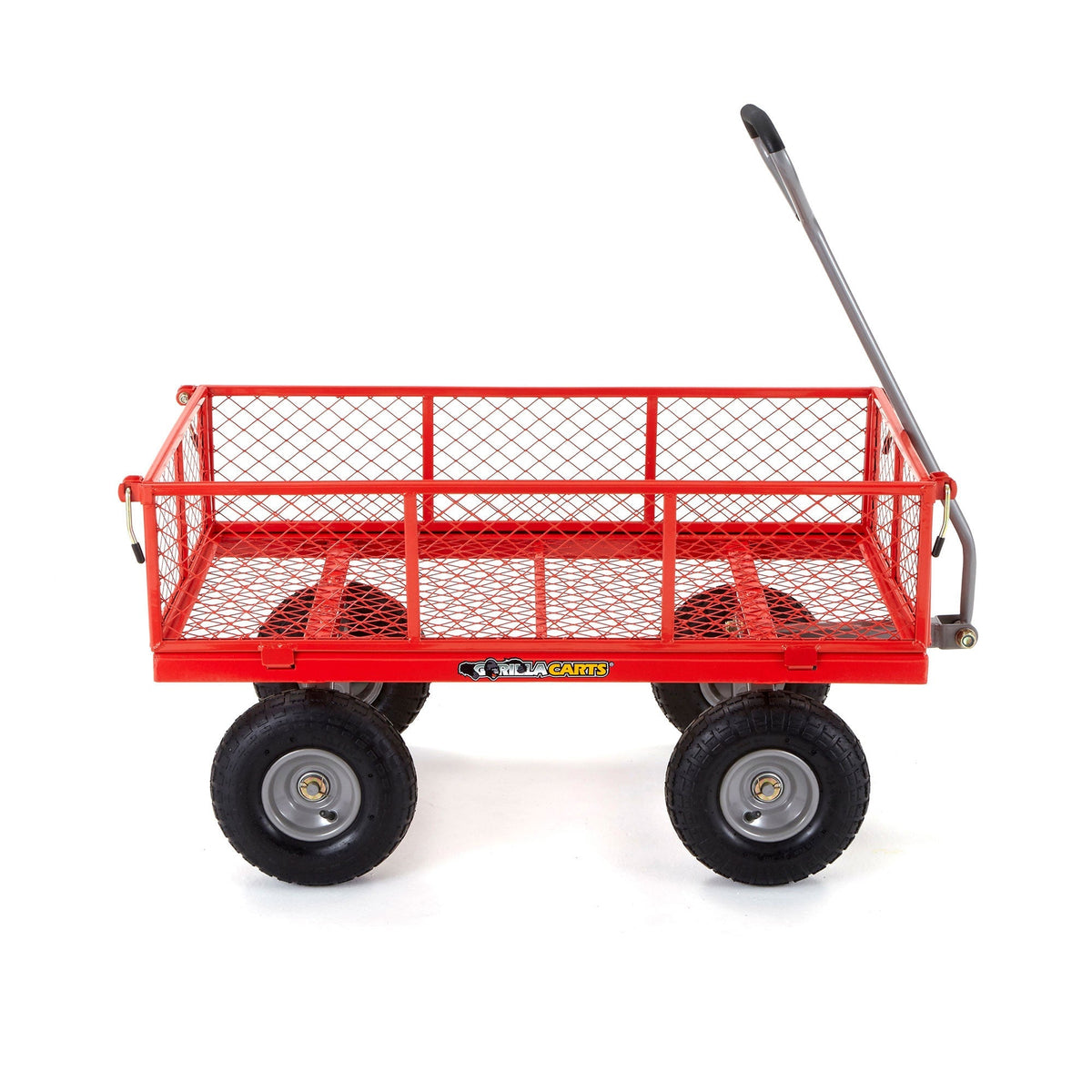 2026 Gorilla Cart 800 Pound Capacity Heavy Duty Steel Mesh Utility Wagon Cart, Red