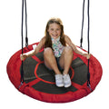2026 WonkaWoo Little Flyers Platform Tree Swing, 40" Saucer Platform with Adjustable Height, Red