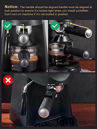 2026 Yabano Espresso Machine, 3.5Bar Espresso Coffee Maker, Espresso and Cappuccino Machine with Milk Frother, Espresso Maker with Steamer