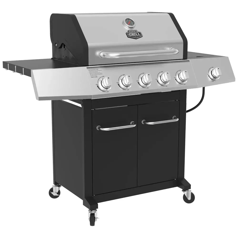 2026 5-Burner Propane Gas Grill with Side Burner