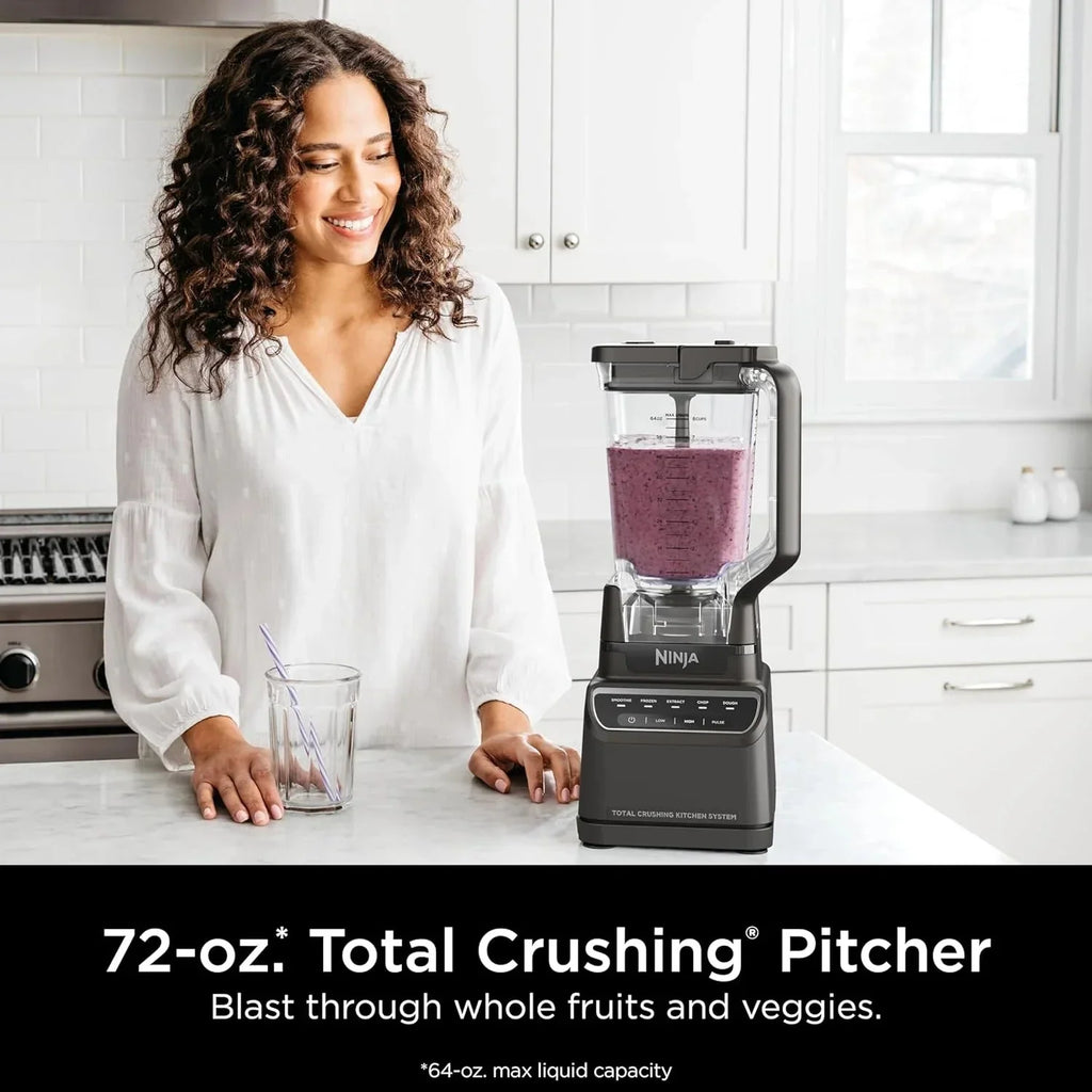 2026 NewNinja Mega Kitchen System, 1500 Watt Stand Mixer (2.1 Liters) and Food Processor (8 Cups) with (2) 473 ml Takeaway Cups