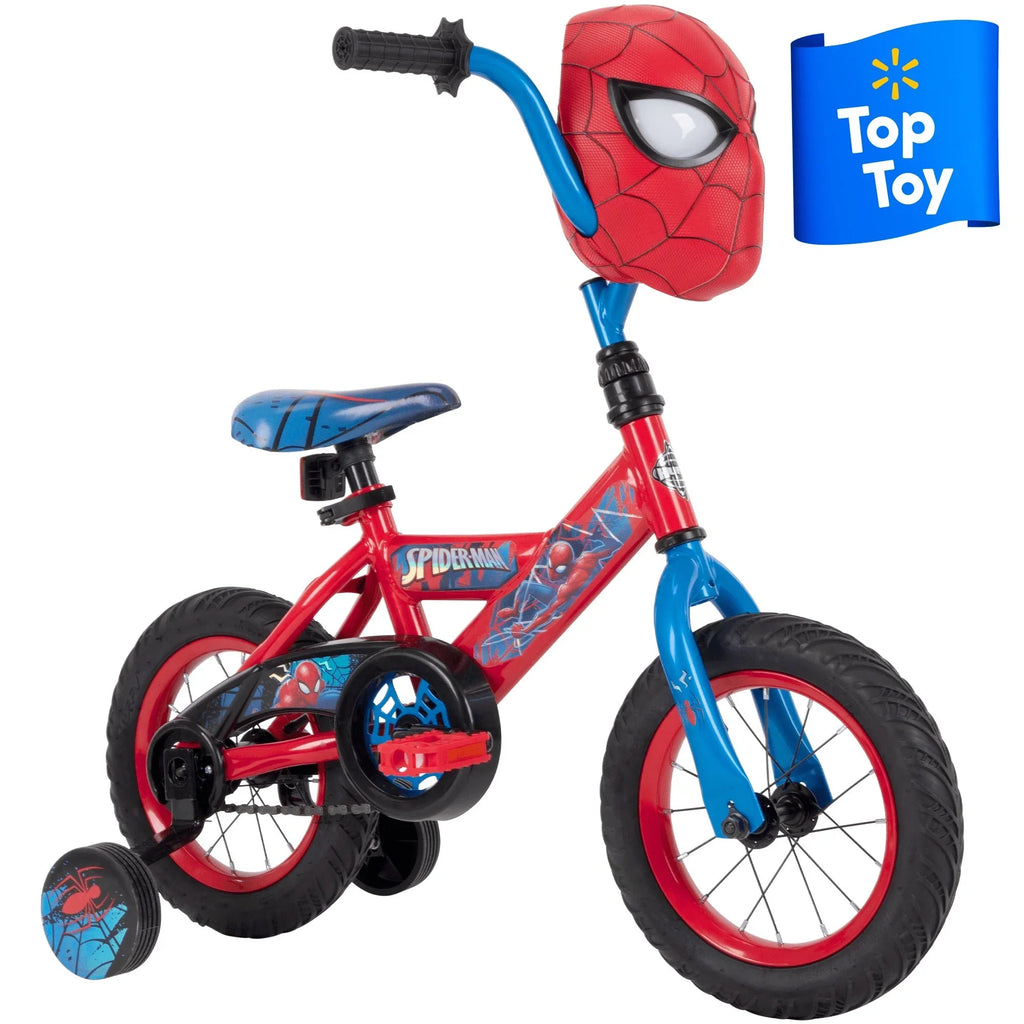2026 NewHuffy Marvel Spider-Man 12″ children's bicycle with training wheels, steel frame, ages 3-5