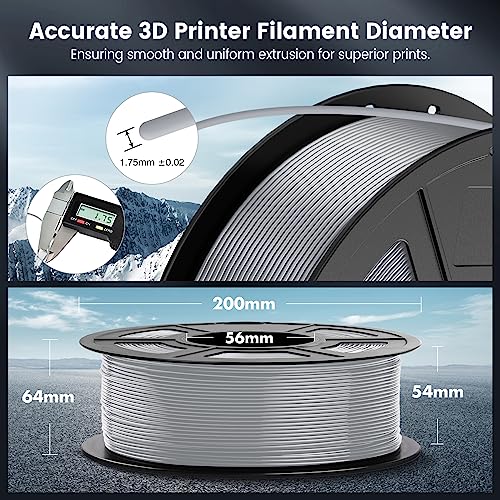 2026 SUNLU 4kg PLA 3D Printer Filament Bundle, Neatly Wound PLA Filament 1.75mm ±0.02mm, Individually Vacuum Packed, 4kg in Total, 1kg per Spool, 4 Pack, 4000g, 4Black