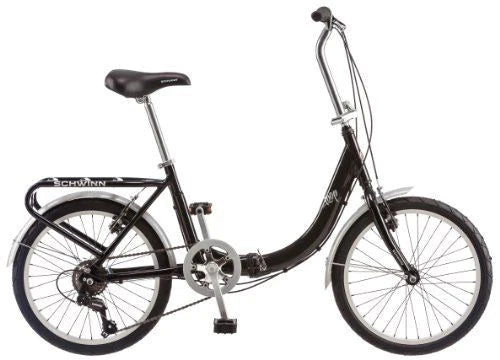 2026 Schwinn Loop 7 Speed FOLDING BICYCLE, 20 Inch City Cycling FOLDING BIKE, Black