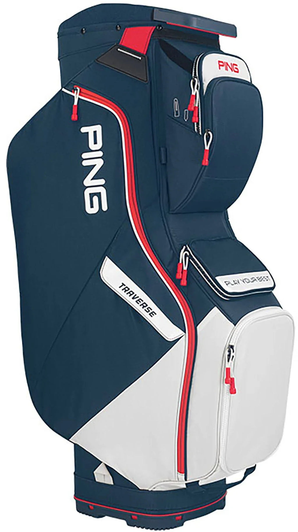 2026 Ping Traverse Cart Bag - Navy White Red