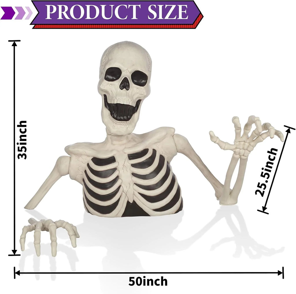 2026 35" Halloween Giant Groundbreaker Skeleton Halloween Decoration