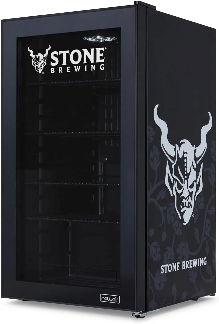 2026 Beverage Refrigerator Cooler | 126 Cans Free Standing with Right Hinge Glass Door | Mini Fridge Beverage Organizer Perfect For Beer, Wine, Soda, And Cooler Drinks