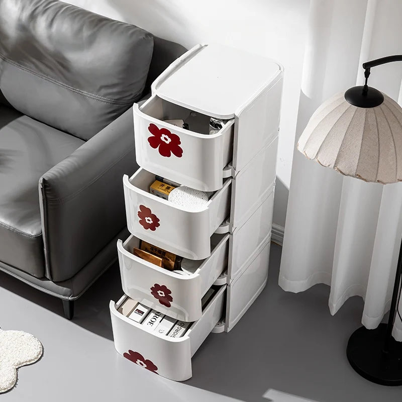2026 2-Tier Mobile Storage Rack with Drawers