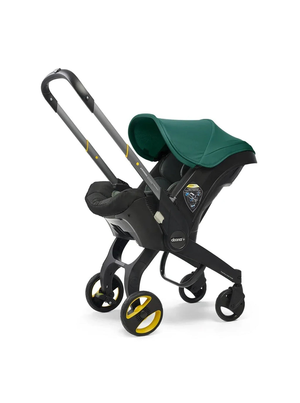 2026 NewStroller combination consisting of infant car seat and LATCH base (model year 2025) – Midnight Edition | From car to stroller in seconds, airplane-compatible, including accessory bag