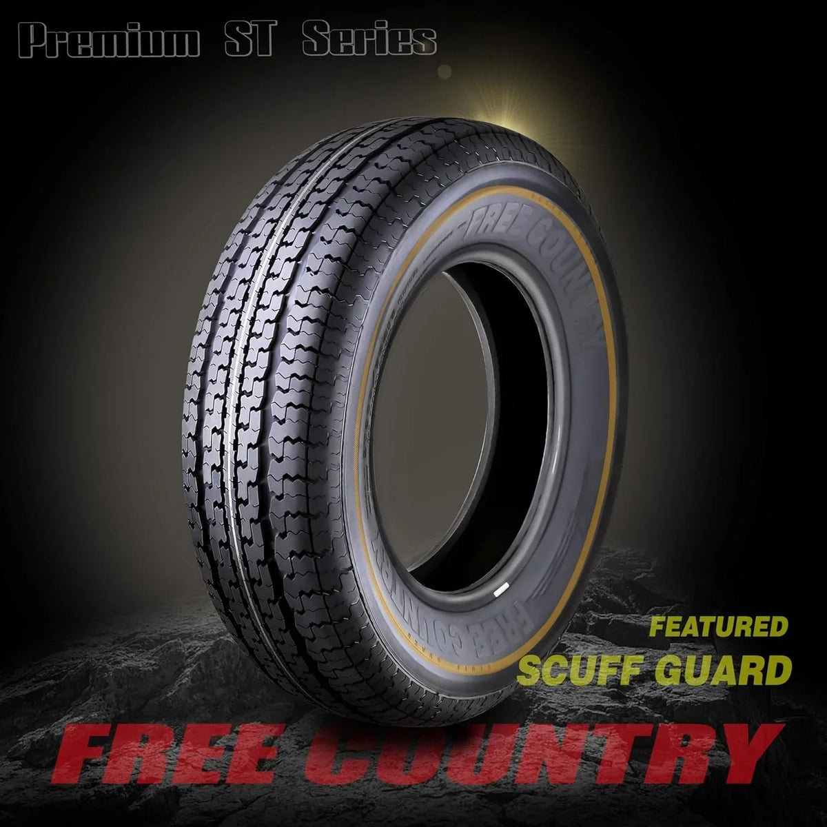 2026 NewSet of 4 heavy-duty trailer tires ST205/75R15 205 75 15 10-ply, load class E, steel-belted radial tires with abrasion protection