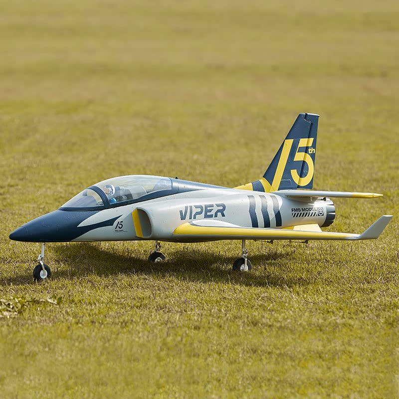 2026 Fms Rc Jets 70mm Viper V2 EDF Navy Blue rc Airplanes for Adults for Trainer for Beginners 6 CH Remote Control Planes PNP (NO Control Battery Charger)