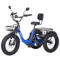 2026 Electric Tricycle for Adults, 750W(Peak 1350W), 48V13Ah Ebike, 20"x4.0" Aluminum Folding Fat Tire 3 Wheel Electric Trike, Max 20MPH Hydraulic Brake, Rear Motor Differential