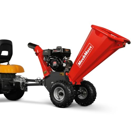 2026 4'' Inch 212CC 7HP Gas Powered Wood Chipper Leaf Branch Shredder Mulcher with Towbar, Emergency Stop Button, Model GS650