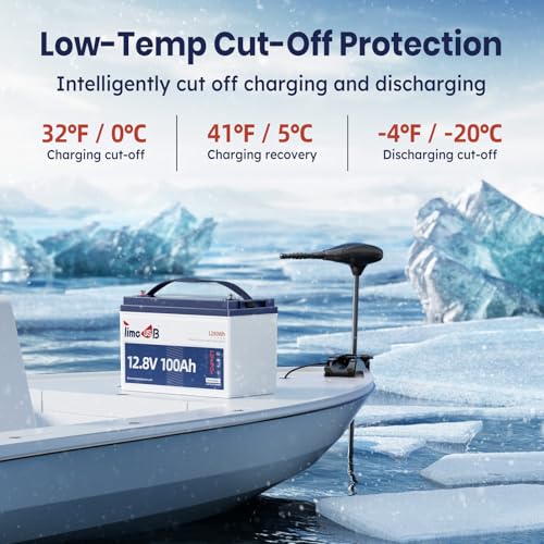 2026 12V 100Ah TM LiFePO4 Marine Battery with Low-Temp Protection, 100A BMS, 15000+ Cycles – Lithium Iron Phosphate Battery for Trolling Motors, Yacht, Boats, RVs, Camping and Off-Grid Power 1 Pack