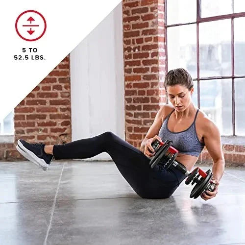 2026 NewBowflex SelectTech 552 Adjustable Dumbbells (pair), 2.3–23.8 kg, space-saving home fitness equipment