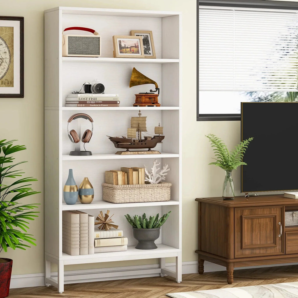 2026 70.87 Inch Tall 5-Tier Bookcase, Large Bookshelf with 31.5 Inch Wide Storage