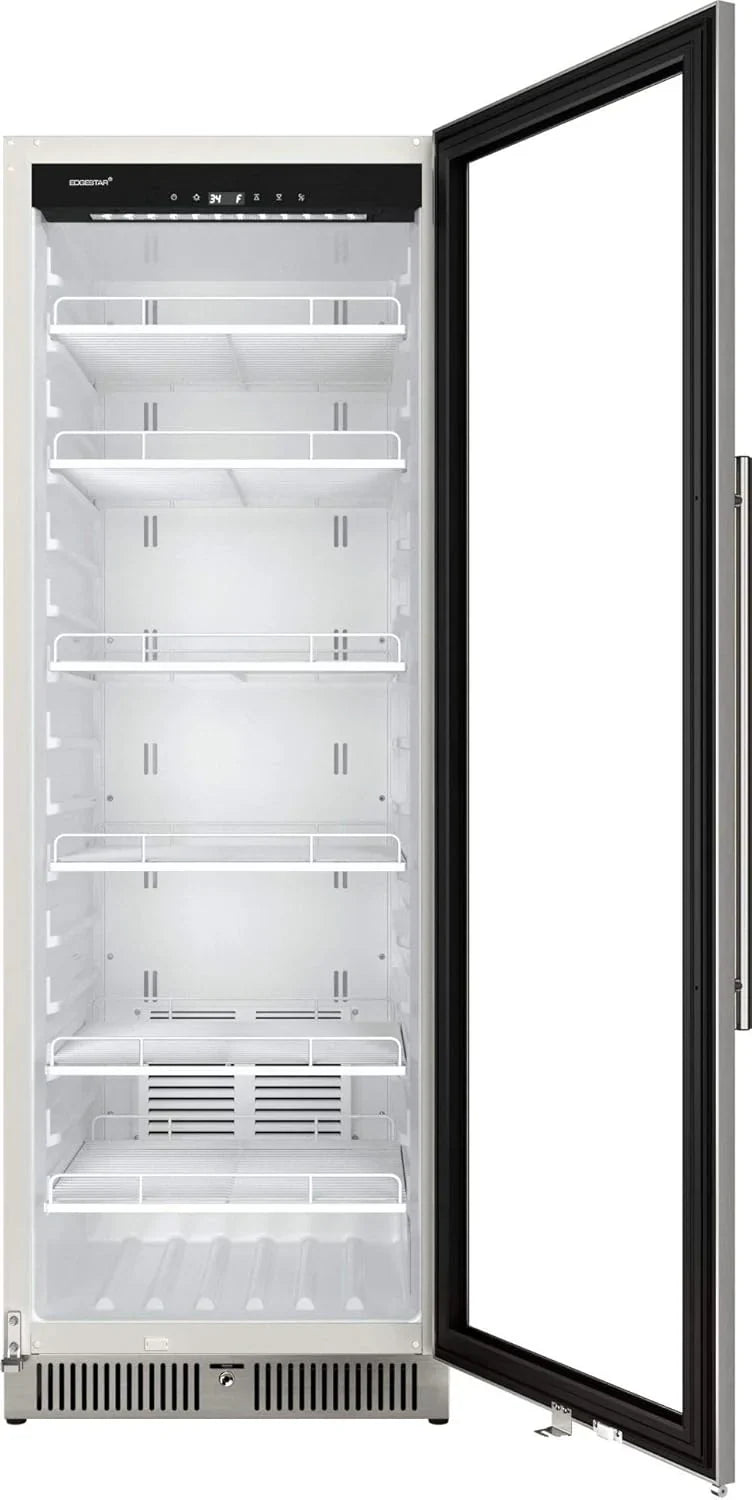 2026 VBM101 22" Wide 10.1 Cu. Ft. Commercial Beverage Merchandiser Stainless Steel, Temp Alarm, Reversible Door
