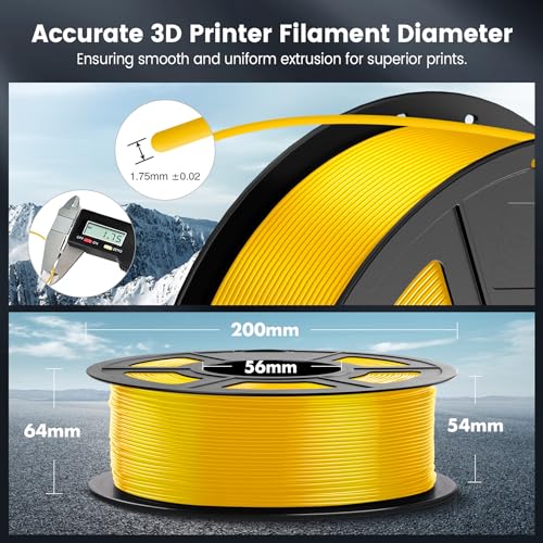 2026 SUNLU 4kg PLA 3D Printer Filament Bundle, Neatly Wound PLA Filament 1.75mm ±0.02mm, Individually Vacuum Packed, 4kg in Total, 1kg per Spool, 4 Pack, 4000g, 4Black