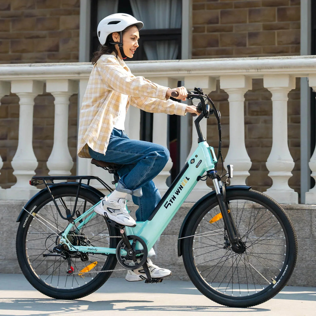 2026 New5TH WHEEL Electric Bike for Adult with 350W Motor, W18B 26" EBike with 36V 10.4Ah Removable Battery Ebike, Electric Bicycle with 7 Speed, UL2849