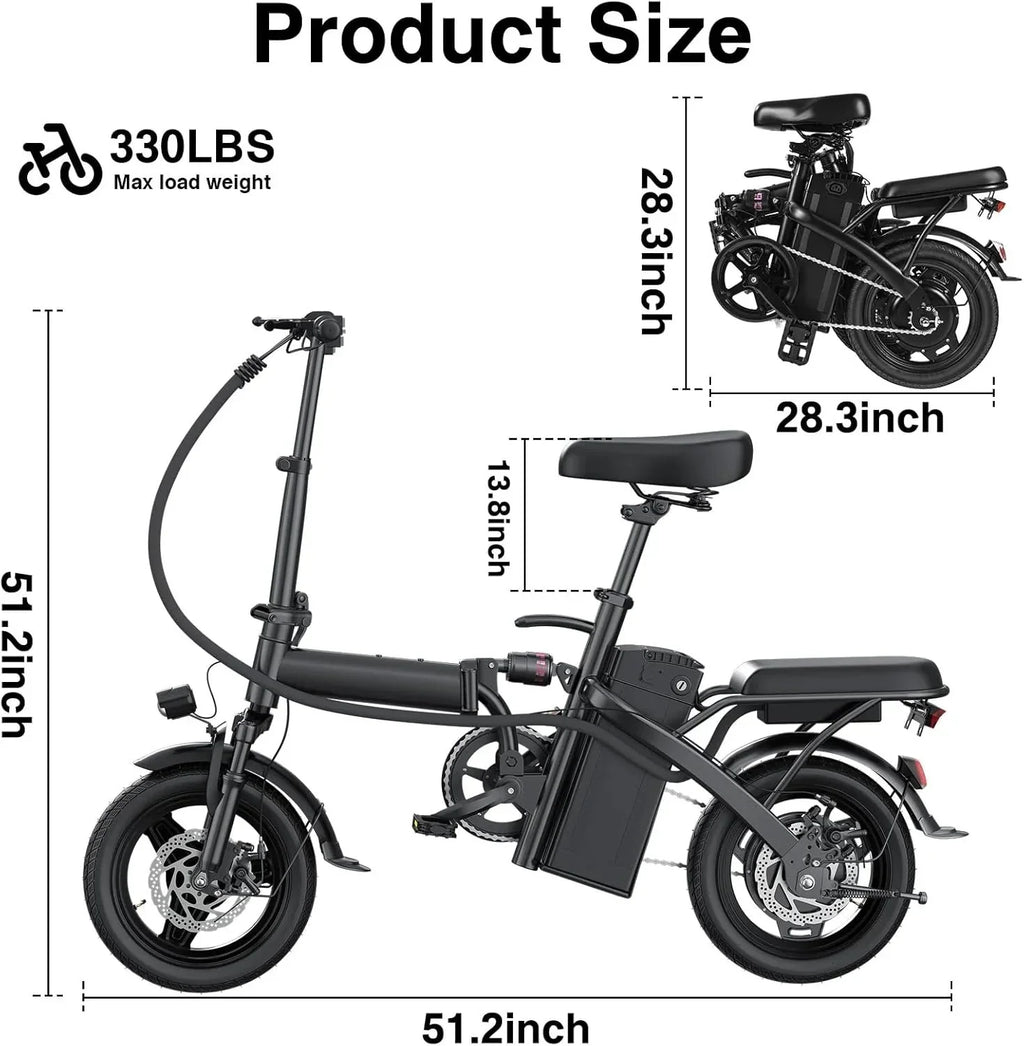 2026 NewElectric bicycle for adults and teenagers, foldable e-bike for commuters and city use, foldable e-bike motor 48V 24MPH