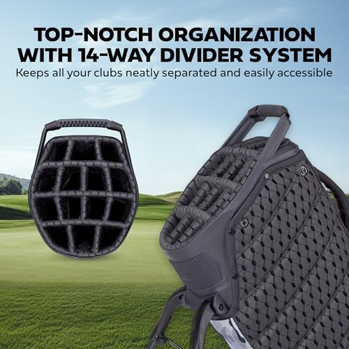 Sun Mountain 2026 4.5LS 14-Way VLO Bag - Prime Organization with Our 14 Way Golf Stand Bag - Lightweight Golf Club Bag with Full-Length Pockets and Adjustable Straps for Enhanced Carry