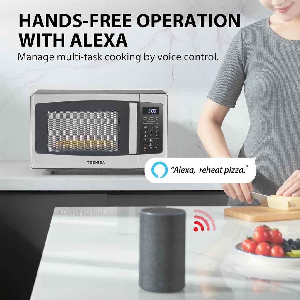 2026 4-in-1 ML-EC42P(SS) Countertop Microwave Oven, Smart Sensor, Convection, Air Fryer Combo, Mute Function, Position Memory 13.6" Turntable, 1.5 Cu Ft, 1000W, Silver