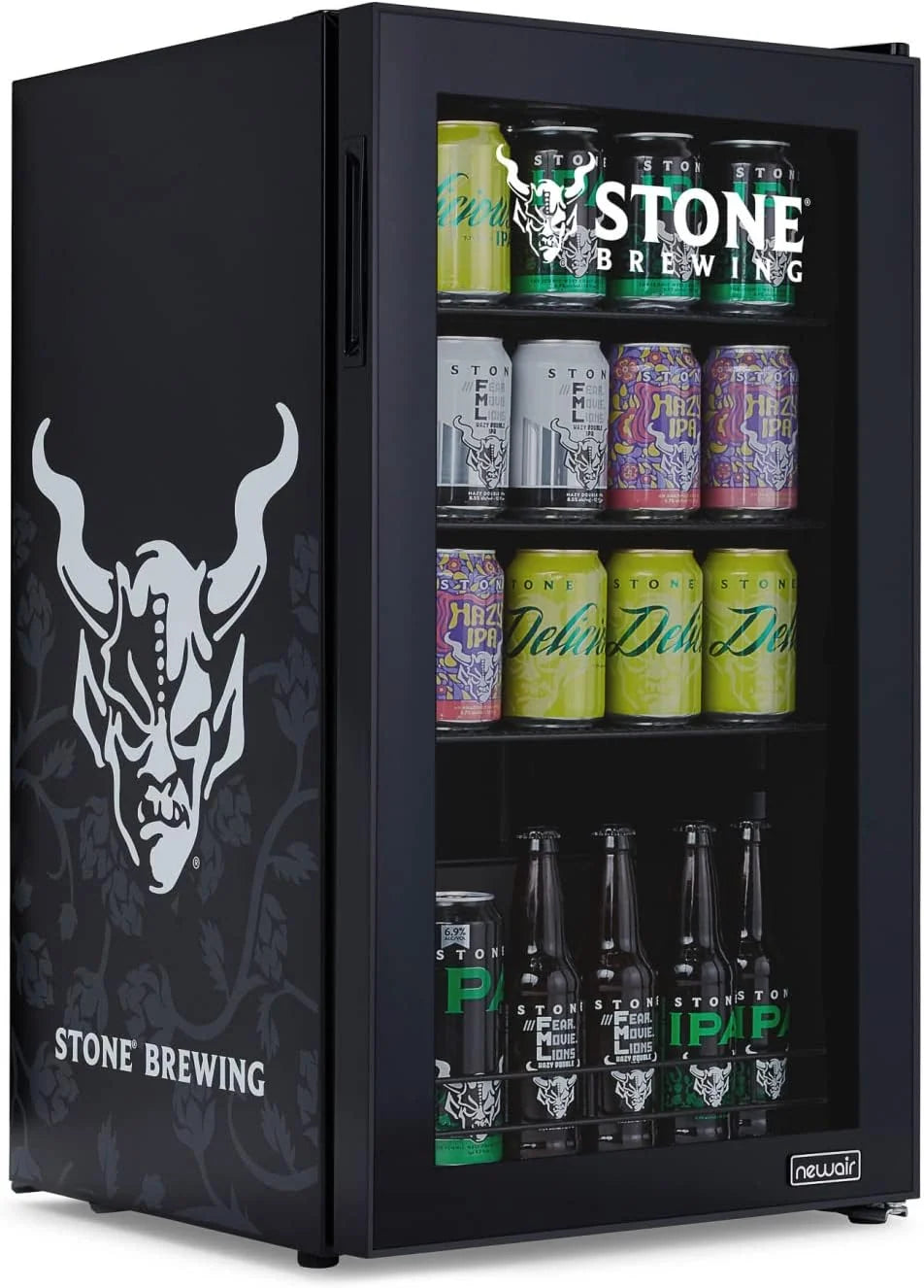 2026 Beverage Refrigerator Cooler | 126 Cans Free Standing with Right Hinge Glass Door | Mini Fridge Beverage Organizer Perfect For Beer, Wine, Soda, And Cooler Drinks