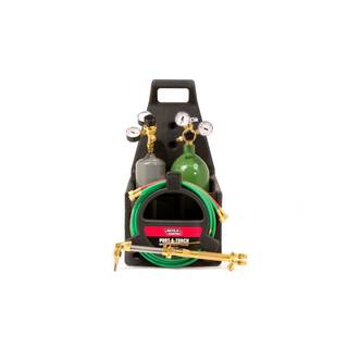 2026 Lincoln Electric Port-A-Torch Kit with Oxygen and Acetylene Tanks for Cutting Welding and Brazing KH990