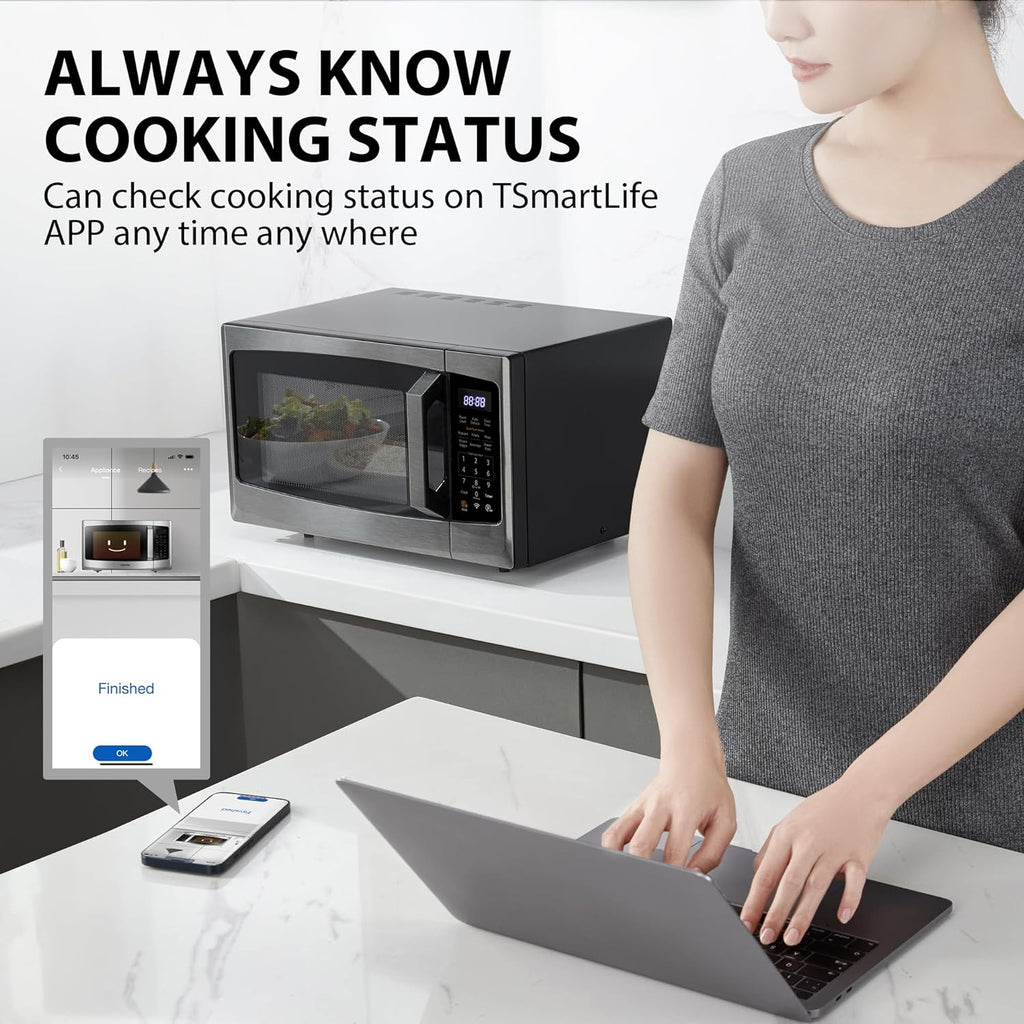 2026 4-in-1 ML-EC42P(SS) Countertop Microwave Oven, Smart Sensor, Convection, Air Fryer Combo, Mute Function, Position Memory 13.6" Turntable, 1.5 Cu Ft, 1000W, Silver