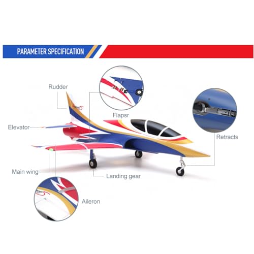 2026 Fms Rc Jets 70mm Viper V2 EDF Navy Blue rc Airplanes for Adults for Trainer for Beginners 6 CH Remote Control Planes PNP (NO Control Battery Charger)