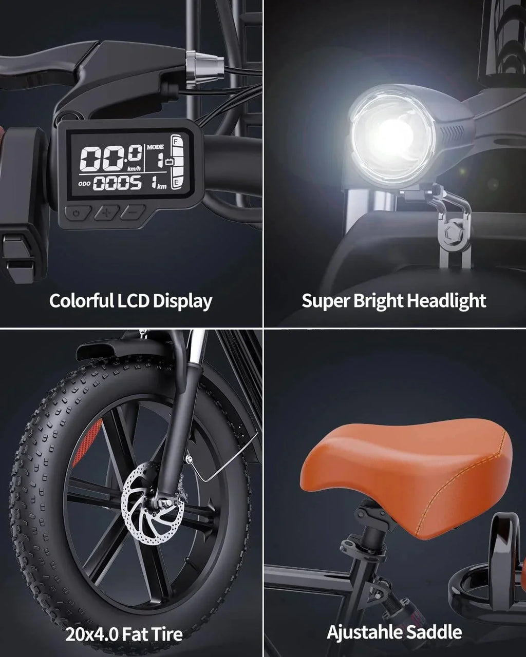 2026 NewBopzin 1000W Electric Bicycle for Adults, 48V 15Ah Removable Battery, 20" x 4.0" - 1000W