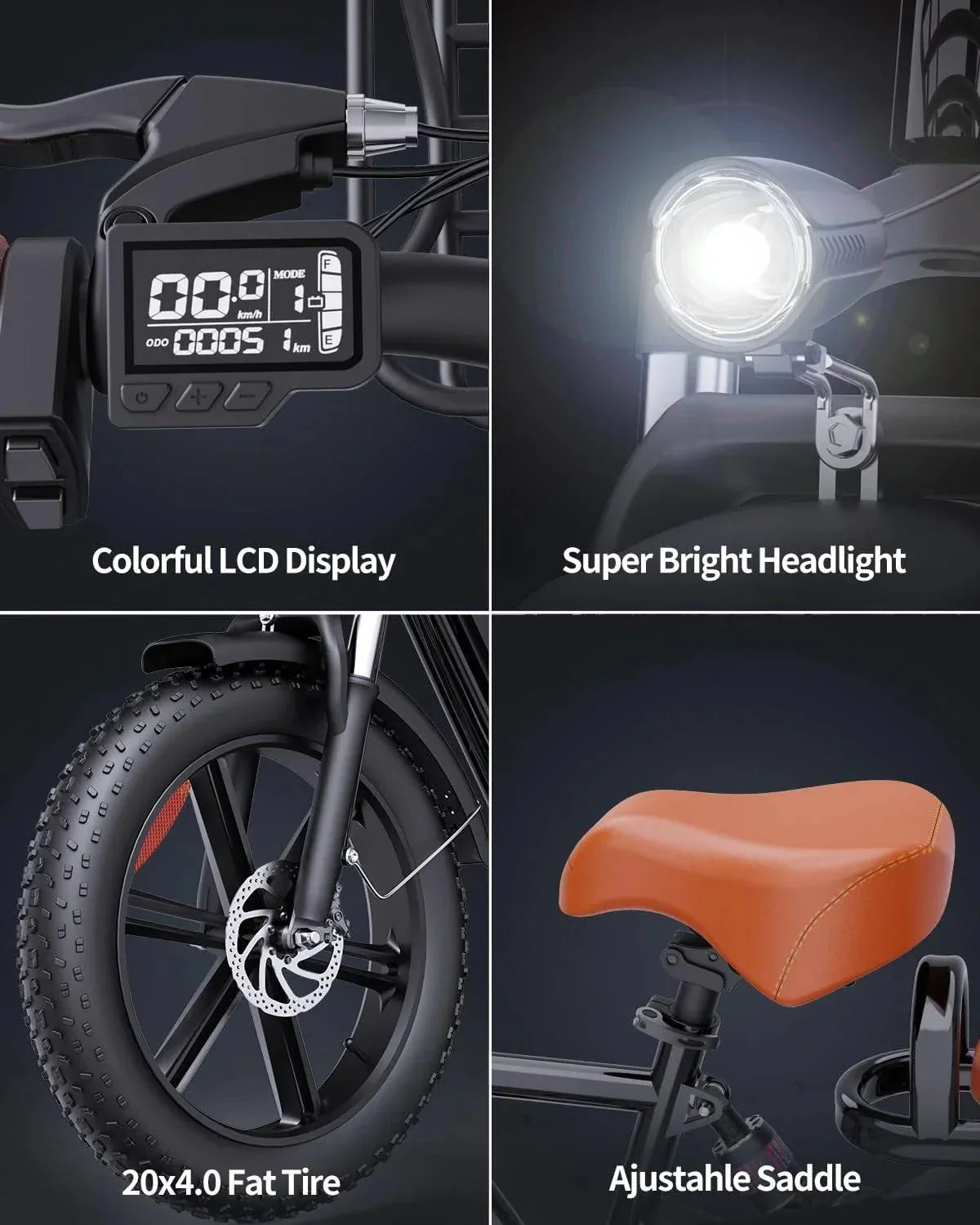 2026 NewBopzin 1000W Electric Bicycle for Adults, 48V 15Ah Removable Battery, 20" x 4.0" - 1000W