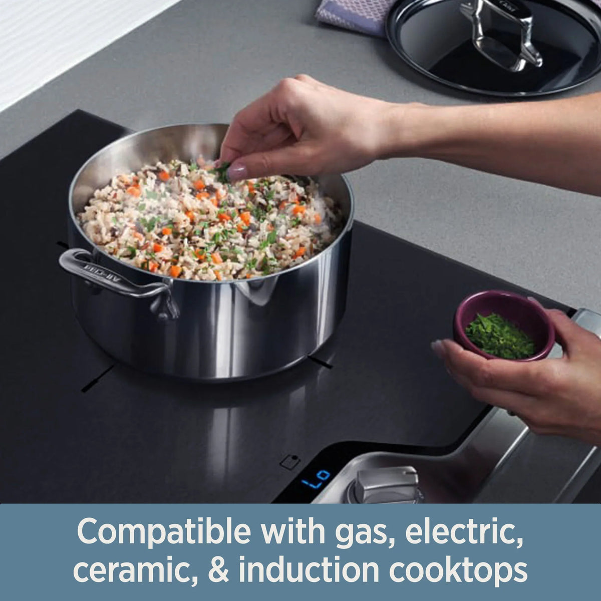 2026 NewAll-Clad D3 Stainless 3-ply Bonded Cookware, Sauce Pan with lid, 3 quart
