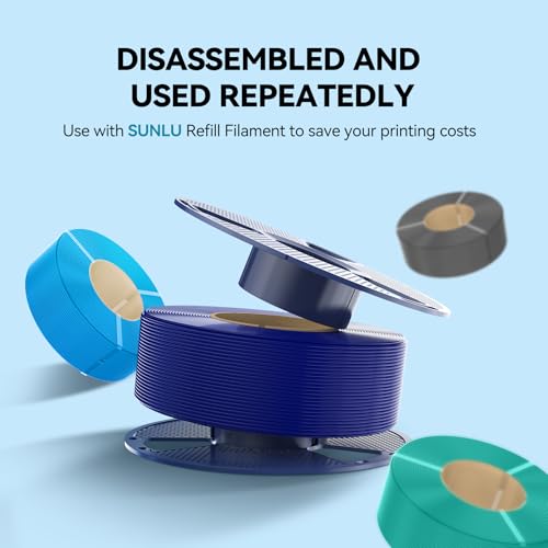 2026 SUNLU 4kg PLA 3D Printer Filament Bundle, Neatly Wound PLA Filament 1.75mm ±0.02mm, Individually Vacuum Packed, 4kg in Total, 1kg per Spool, 4 Pack, 4000g, 4Black