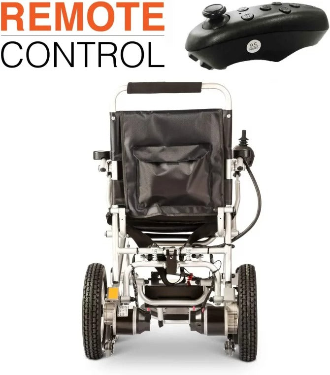 2026 Culver Mobility Electric Power Wheelchair Scooter Fold Lightweight Folding Safe Electric Wheelchair Motorized FDA Approved Aviation Travel (Free Wheelchair RAMP Gift) (Silver-17.5 inc) sgtnighsdesigns
