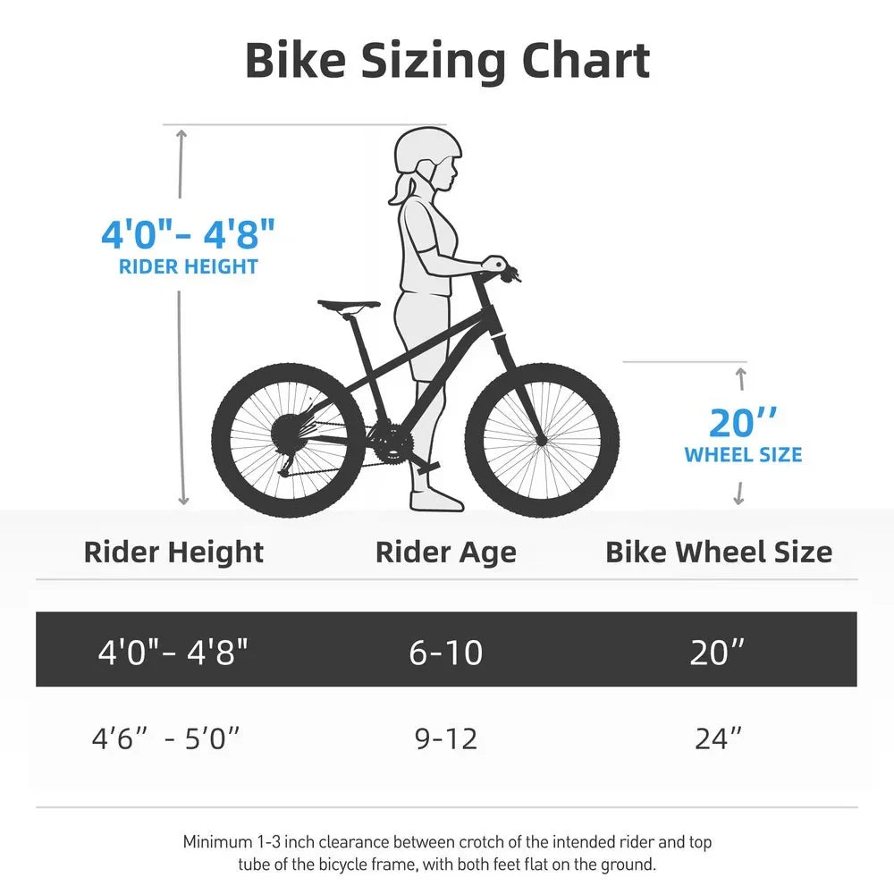 2026 20-Inch/24-Inch Kids Mountain Bike, Single-Speed Bicycle