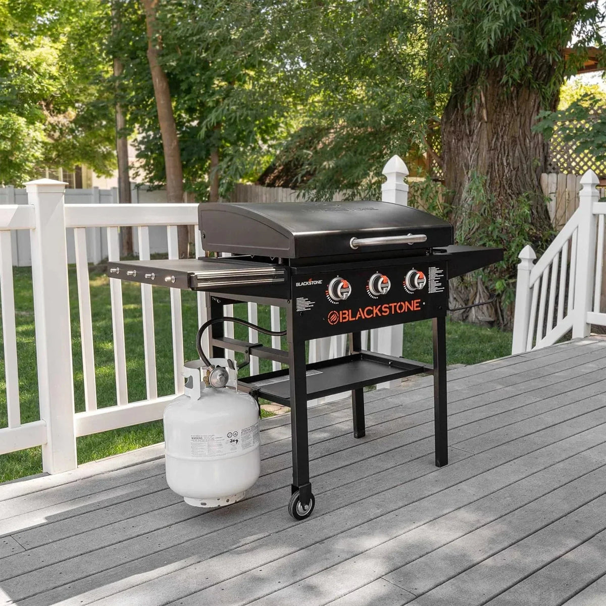2026 28 Inch Griddle 2026 with Hood XL Griddle Original 3-Burner Outdoor Flat Top Grill, with Griddle Accessories, Seasoning, and Gloves and Cloth