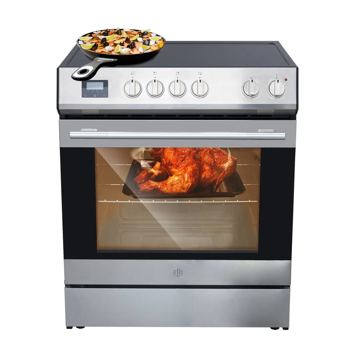 2026 5.0 Cu. Ft. Freestanding Electric Range with Front Controls and 5 Cooktop Elements, Stainless Steel