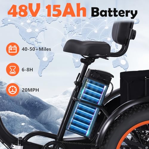 2026 Adult Electric Tricycle Adult Tricycle 3 Wheel Bikes Adults Electric Three Wheel Bike