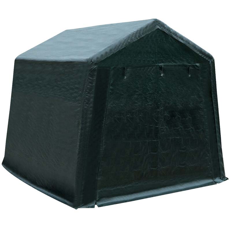 2026 8 x 14 FT Heavy Duty Steel Enclosed Carport Car Tent Canopy Outdoor Garage Storage Shelter Shed with Waterproof Ripstop Cover
