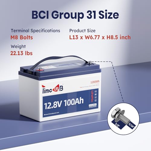 2026 12V 100Ah TM LiFePO4 Marine Battery with Low-Temp Protection, 100A BMS, 15000+ Cycles – Lithium Iron Phosphate Battery for Trolling Motors, Yacht, Boats, RVs, Camping and Off-Grid Power 1 Pack