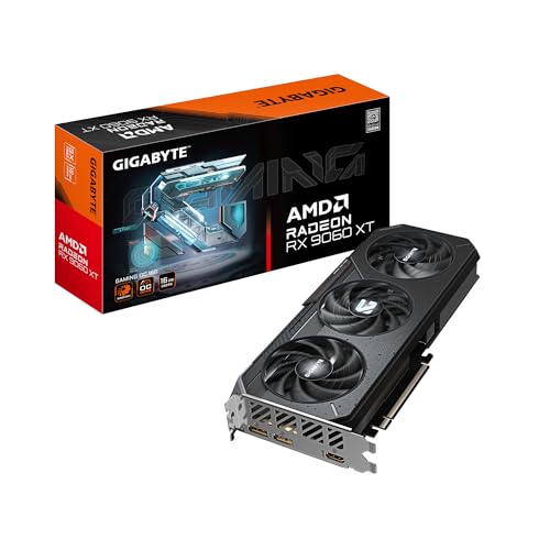 2026 GIGABYTE Radeon RX 9060 XT Gaming OC 16G Graphics Card, PCIe 5.0, 16GB GDDR6, GV-R9060XTGAMING OC-16GD Video Card