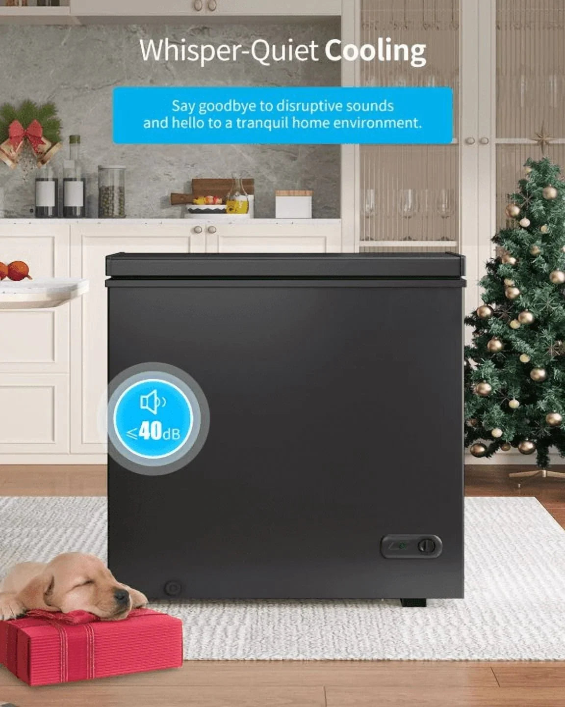 2026 NewDISHUP 10.0 Cu.Ft Chest Freezer, Deep Freezer with Removable Basket, Adjustable Temperature, for Home/Office/Garage/Bar