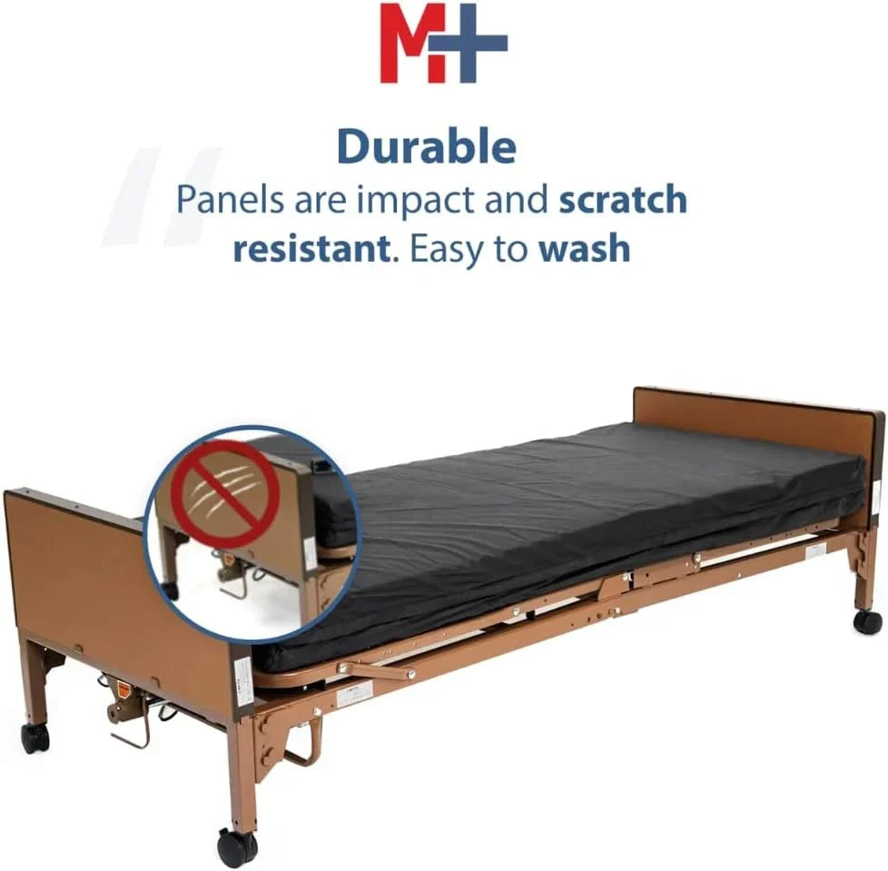 2026 NewFully electric hospital bed set, foam mattress, half side rails
