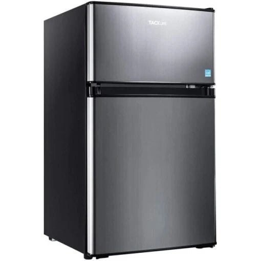 2026 Compact 2-Door Mini Fridge with Freezer, 3.1 Cu.Ft, LED Light, Energy Efficient, Adjustable Temperature