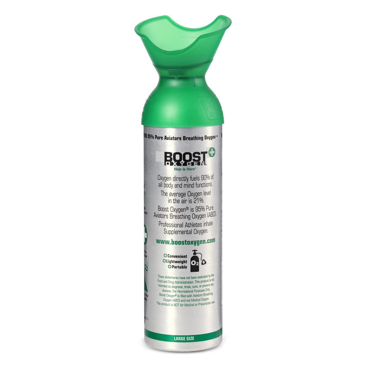 2026 Boost Oxygen Natural Portable 10 Liter Pure Canned Oxygen, Flavorless (18 Pack)