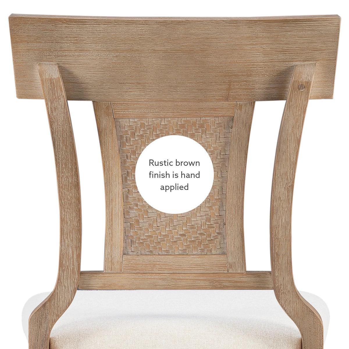 2026 NewLinon Rylan 30" Bar Stool, Rustic Brown Finish with Beige Fabric