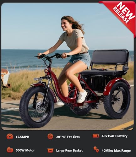 2026 Adult Electric Tricycle Adult Tricycle 3 Wheel Bikes Adults Electric Three Wheel Bike